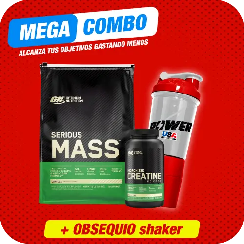 Combo Serious Mass 12 libras + Creatina ON 60 serv + Obsequio