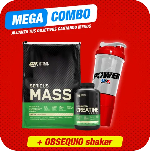 Combo Serious Mass 12 libras + Creatina ON 120 serv + Obsequio