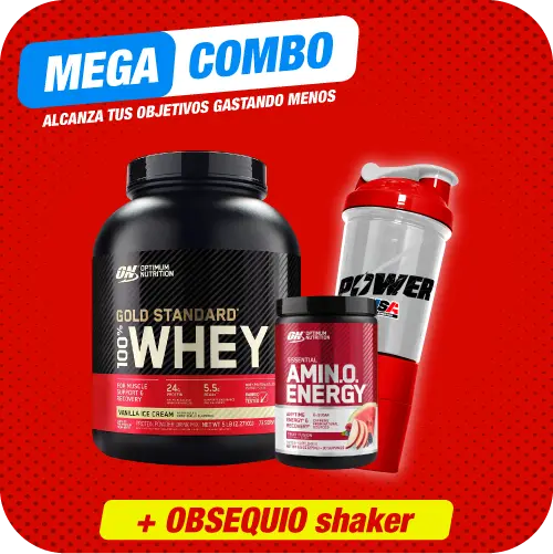 Combo Whey Gold 5 libras + Amino Energy 30 serv + Obsequio