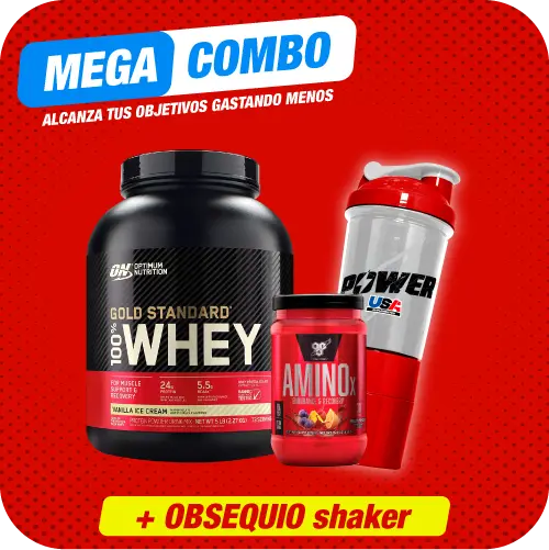 Combo Whey Gold 5 libras + Amino X 30 serv + Obsequio