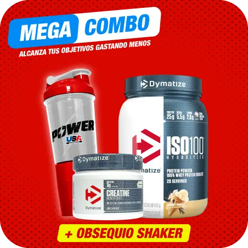 Combo Iso 100 1,3 libras + Creatina Dymatize 300g + Obsequio