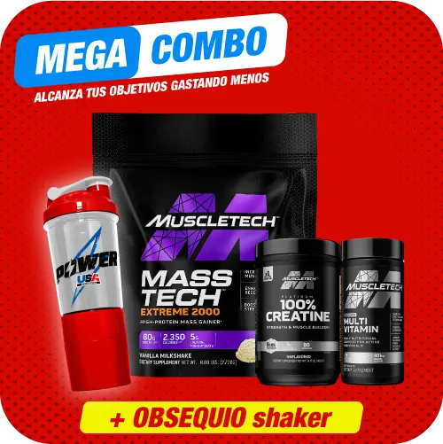 Combo Mass Tech 6 libras + Creatina Platinum + Multivitamínico + Obsequio