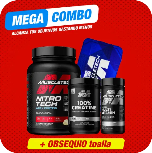 Combo Nitro Tech 2 libras + Creatina Platinum + Multivitamínico + Obsequio