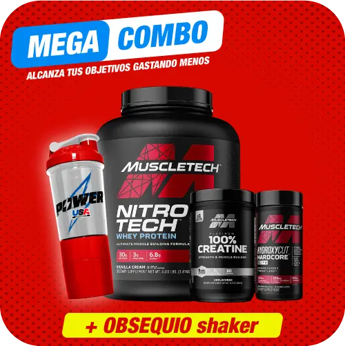 Combo nitro Tech 4 libras + Creatina Platinum + Hydroxycut + Obsequio