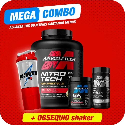 Combo Nitro Tech Whey Gold 5 libras + Creactor + Multivitamínico + Obsequio