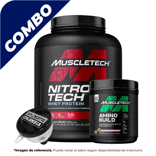 COMBO NITRO TECH 4LBS + AMINO BUILD + EMBUDO