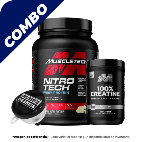 COMBO NITRO TECH 2LBS + CREATINA PLATINUM + EMBUDO