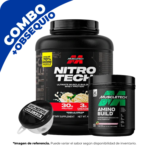 COMBO NITRO TECH 4LBS + AMINO BUILD + EMBUDO