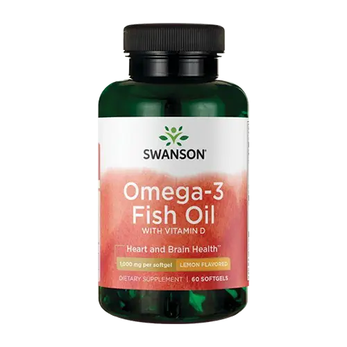 OMEGA 3 FISH OIL CON VITAMINA-D 1000MG SWANSON 60 SOFTGELS