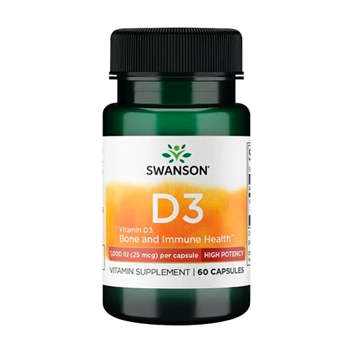 VITAMINA D3 1000UI SWANSON x 60 CAPS