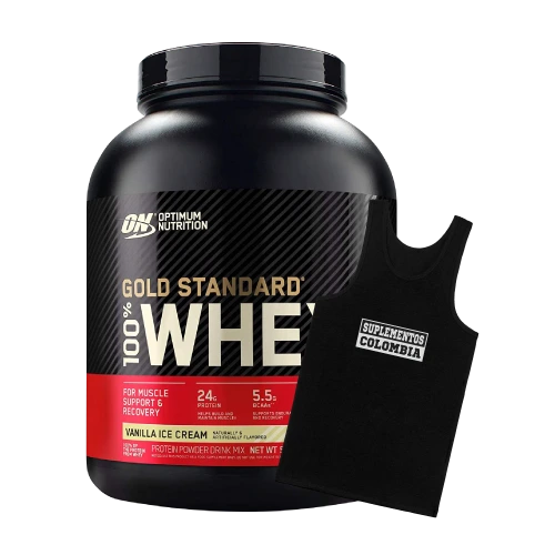 100% WHEY GOLD STANDARD 5 LIBRAS + CAMISETA DYMATIZE